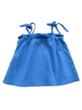 The Beaufort Bonnet Company Size 7 Lainey's Little Tank Top Blue Pima Cotton